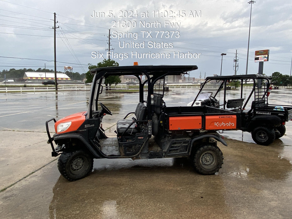 2021 Kubota RTV-X1140W-H Plastic Canopy, Windshield Acrylic Clear, LED Strobe Light, Wire Harness Kit, Back up Alarm