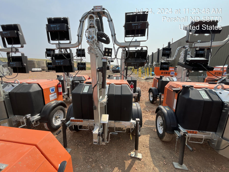 2024 Wanco WLTT-4MM4K Diesel, Deep Sea Controller, Shore Power Plug, Auto Start, (4) 350W LED Floodlights, 4kW Generator, 60 Gal Fuel Tank, 2" Ball, T3