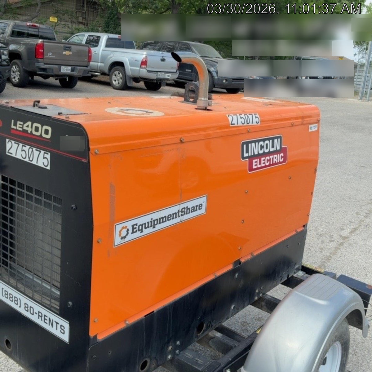 2022 Lincoln Electric LE400 Kubota V1505, Trlr, Cable Rack, Light Kit, ES Decals, T3