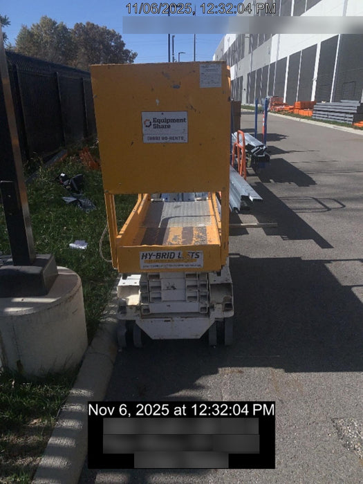 Custom Equipment HB-1430 Hy-Brid Scissor Lift
Platform capacity up to 670 lbs
Working height up to 20 ft
Weighs under 1,700 lbs
Non-marking wheels