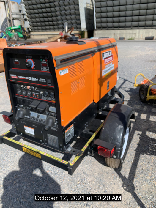 2021 Lincoln Electric Vantage 322 Vantage 322 Ready Pak 3 w/ Telematics & Decals, ORANGE (includes trailer, cable rack, fender light kit)