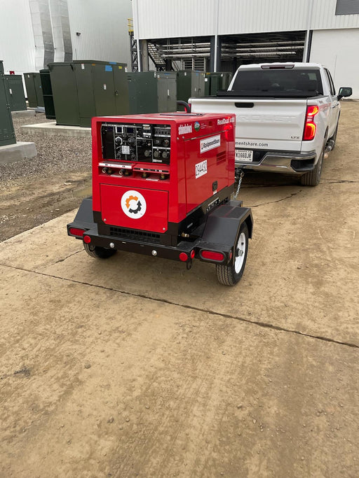 2023 Shindaiwa DGW400MDL Kubota D902 Engine, 23 HP, Dual Op Welder, Wire, Arc, Droop Stick, Tig, and CC Stick Functionality, Simulphase, 3 Phase and 1 Phase Gen Output, Single Axle NB Trlr, Slr Trckl Chrg 12V 12W, Fire Ext