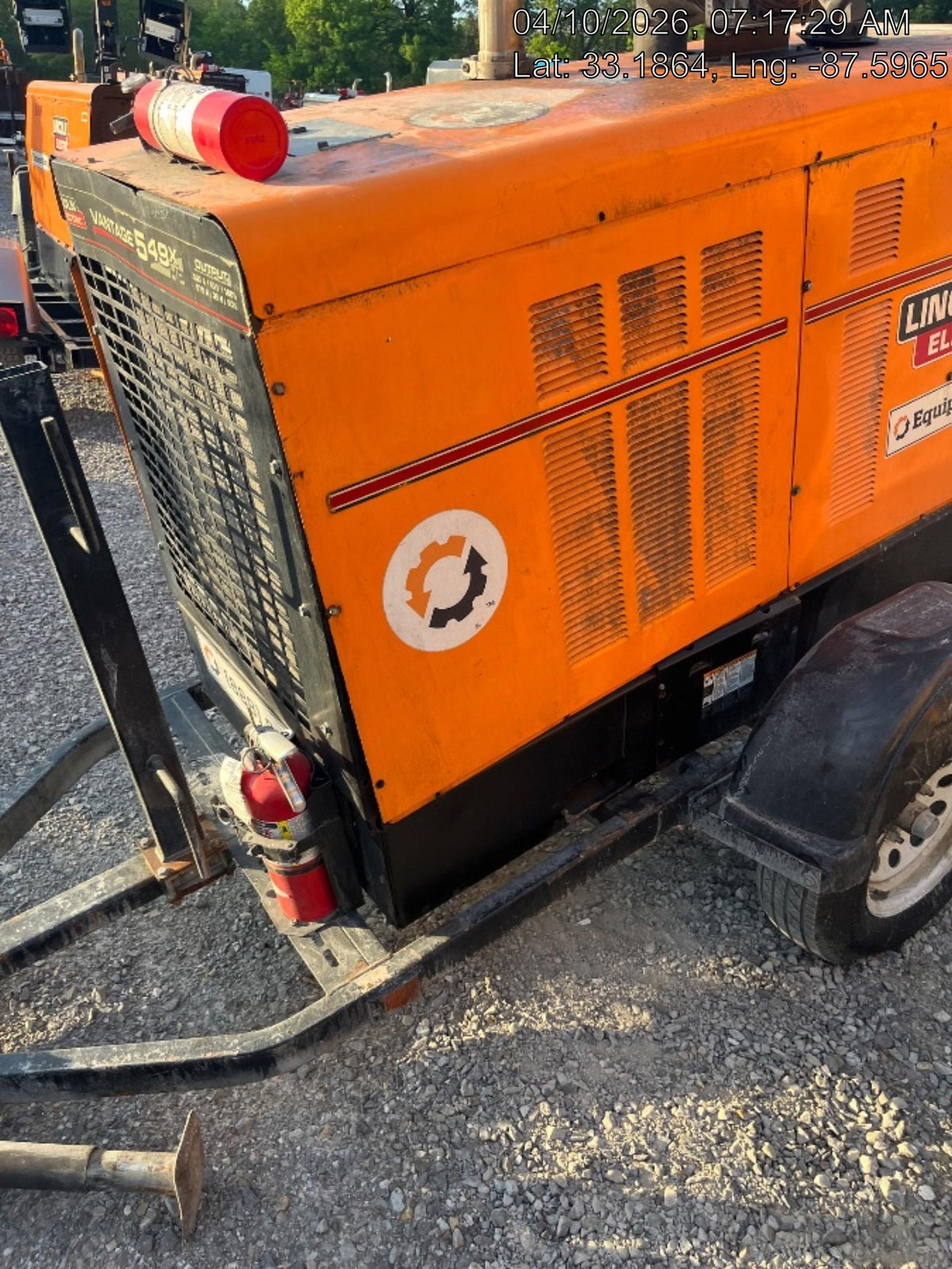 2021 Lincoln Electric Vantage 549X Ready Pak 3, ORANGE (includes trailer, cable rack, fender light kit)