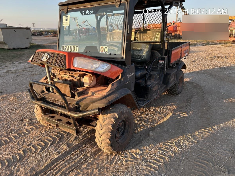 2019 Kubota RTV-X1140 4wd Utility Cart, LED Strobe, Windshield Tempered Glass, Plastic Canopy, Wire Harness Kit, Backup Alarm
