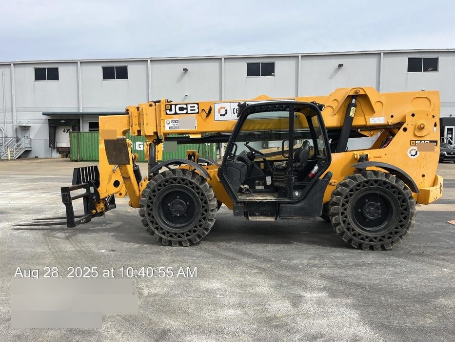 2020 JCB 510-56 Canopy, Solid Tires, Work Lights, Beacon, Aux Hydraulics, Back up Alarm, Lifting Eye, ES Decals