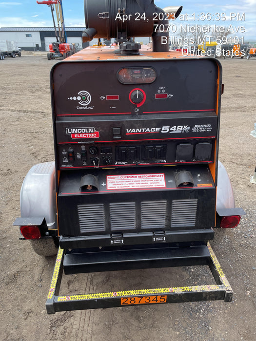 2022 Lincoln Electric Vantage 549X Crosslink Technology, Trailer Mounted, ES Decals, T3