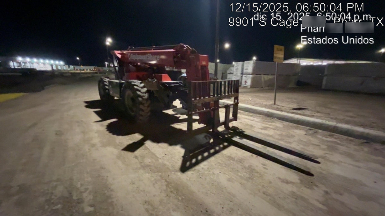 2019 Manitou MTA10055 Cab/Heat/Air, 120 HP, Solid Tires, Work Lights, Lift Hook, Auxiliary Hydraulics w/66" Carriage and 60" Forks