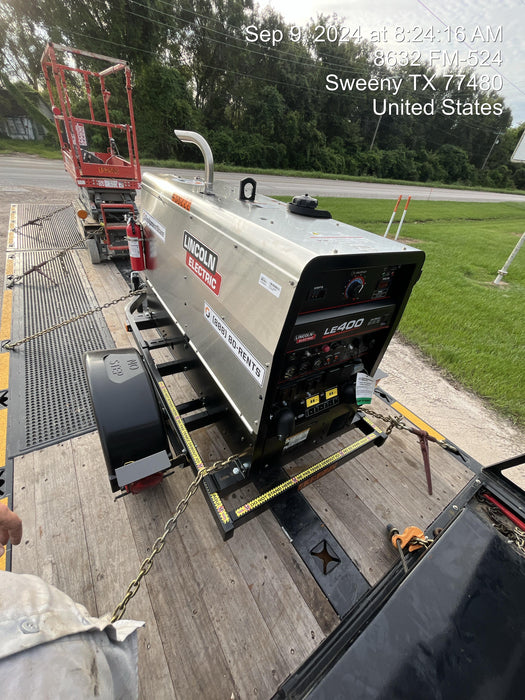 2024 Lincoln Electric LE400 Kubota V1505, Trlr, Cable Rack, Light Kit, ES Decals, T3
