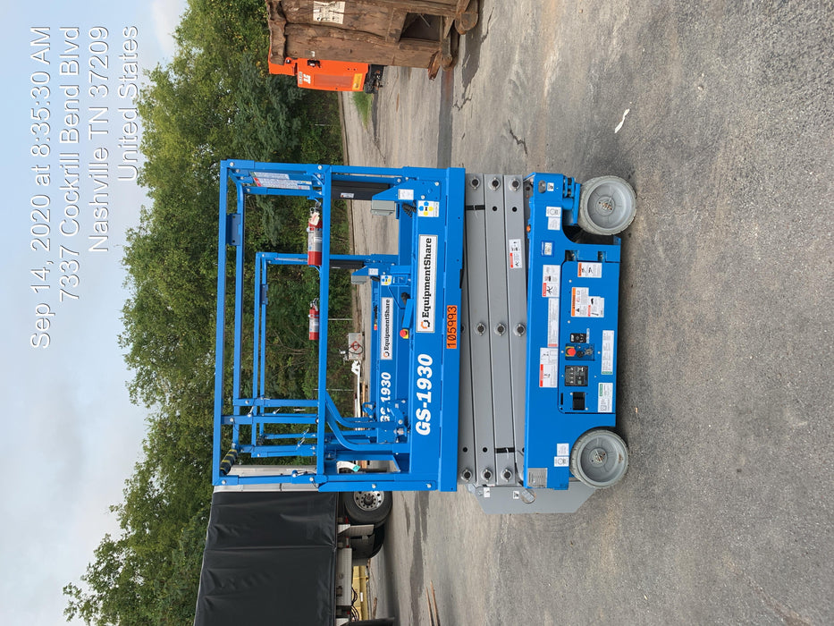 2020 Genie GS-1930 Solid Non Marking Tires, Beacon, Folding rails with half height swing gate