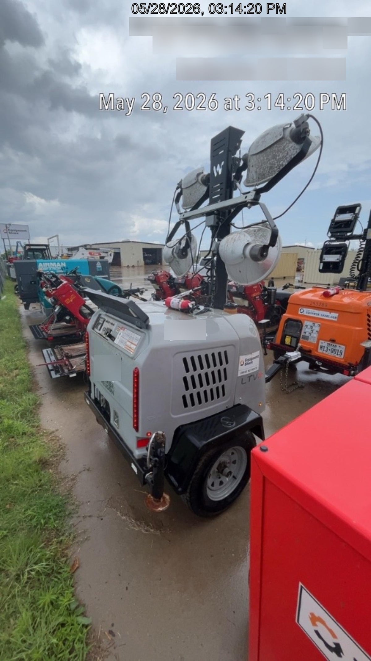 2019 Wacker Neuson LTV6L-MH Wacker Neuson LTV6L Mobile Light Tower w/Fuel Level Sensor Installed