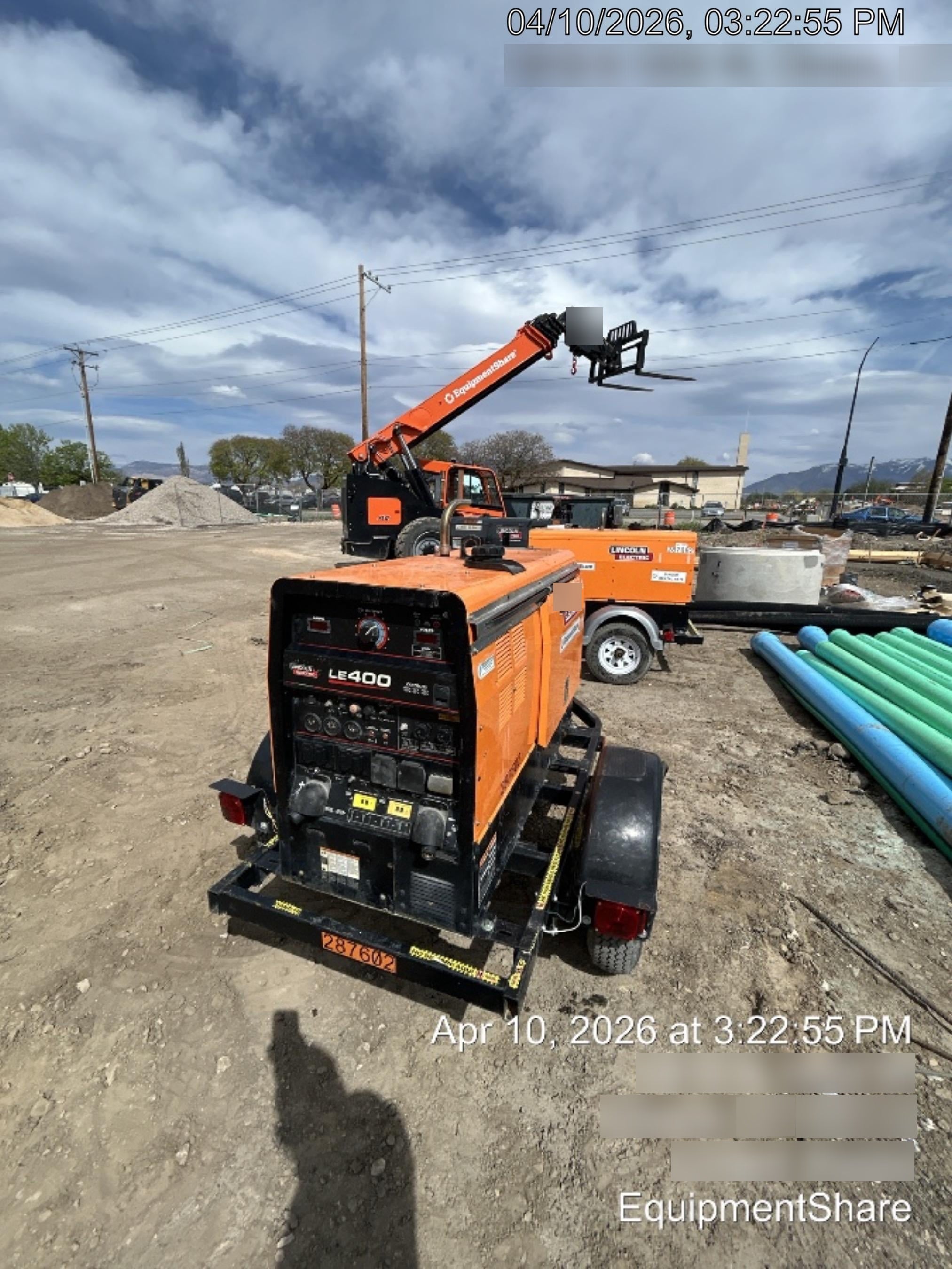 2023 Lincoln Electric LE400 Kubota V1505, Trlr, Cable Rack, Light Kit, ES Decals, T3