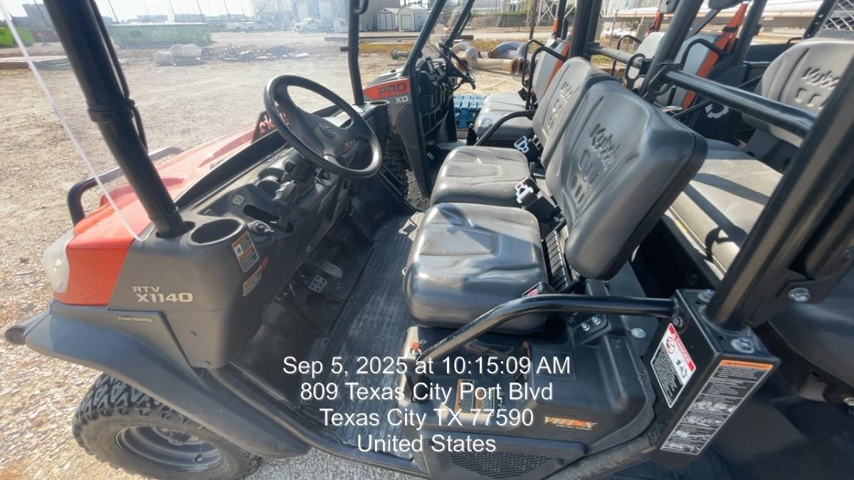 2021 Kubota RTV-X1140W-H Plastic Canopy, Windshield Acrylic Clear, LED Strobe Light, Wire Harness Kit, Back up Alarm