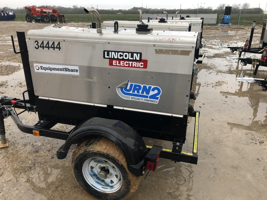 2019 Lincoln Vantage 322 Welder Ready-Pak 3, Two wheel trailer, Fender and Light kit, Cable Rack