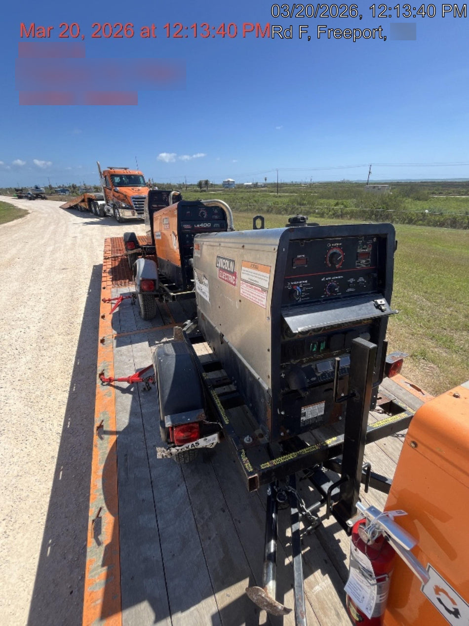2019 Lincoln Electric Vantage 322 Ready-Pak 3, Two Wheel Trailer, Fender and Light Kit, Cable Rack