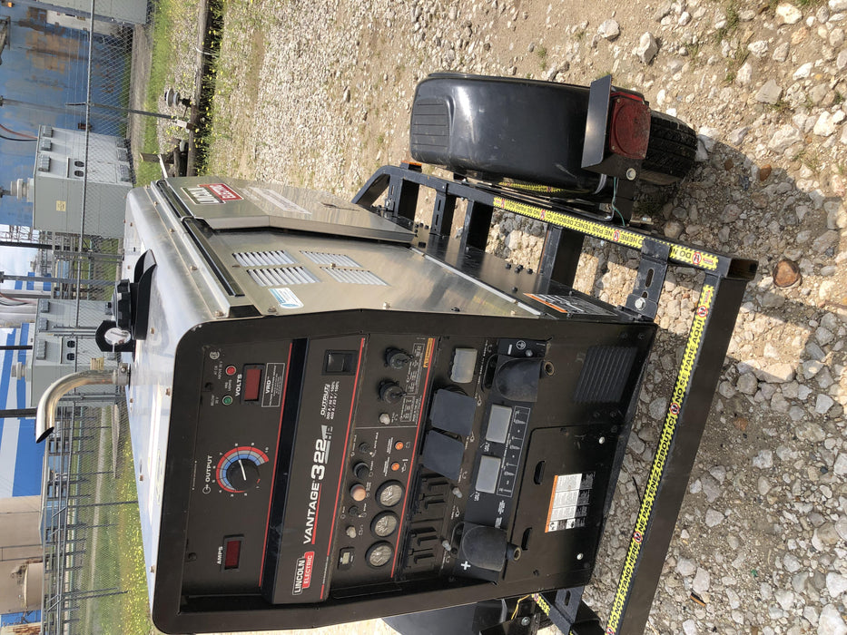 2019 Lincoln Electric Vantage 322 Welder Ready-Pak 3, Two wheel trailer, Fender and Light kit, Cable Rack