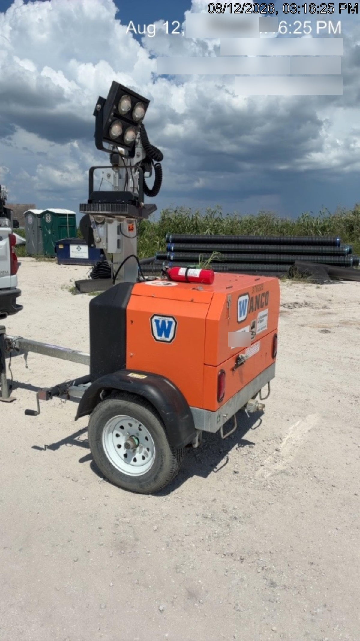 2023 Wanco WLTT-4MM4K Diesel, Deep Sea Controller, Shore Power Plug, Auto Start, (4) 350W LED Floodlights, 4kW Generator, 60 Gal Fuel Tank, 2" Ball, T3
