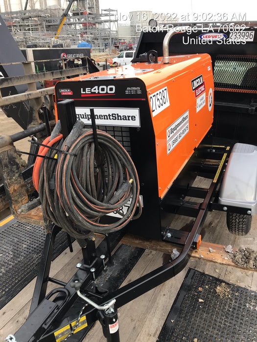 2022 Lincoln Electric LE400 Kubota V1505, Trlr, Cable Rack, Light Kit, ES Decals, T3