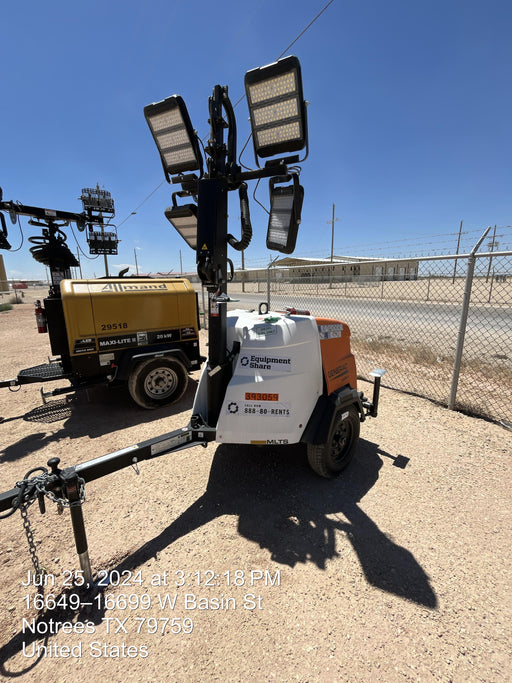 2024 Generac MLT2 Diesel, Flex Switch 120V Input, Powerzone Controller, 
(4) 320W LED Lights, 4kW Generator, 39.9 Gal Fuel Tank, 2" Ball, T3