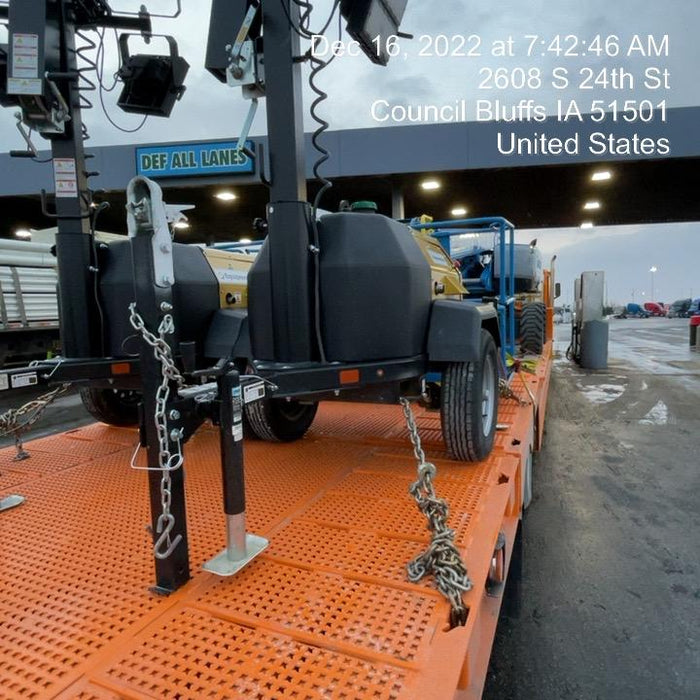 2022 Allmand NLV3GR (4) LED Light Fixture 350W, 23' Vertical Mast, 3kW Prime, Towable, Deep Sea L401, Leveling Jacks, Yanmar T4F 5.8hp