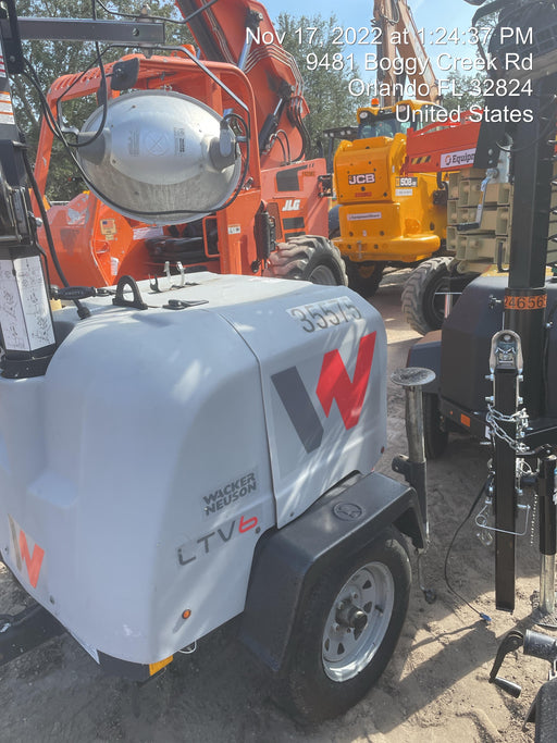 2022 Allmand NLV3GR (4) LED Light Fixture 350W, 23' Vertical Mast, 3kW Prime, Towable