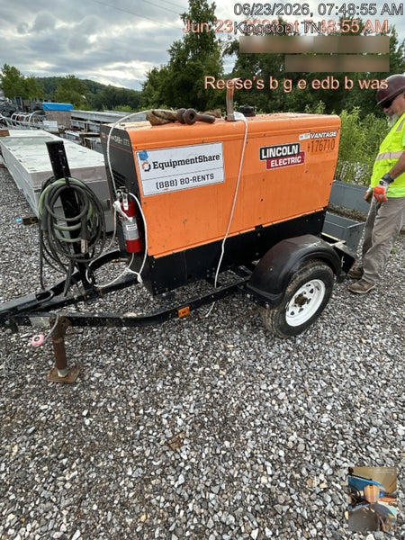 2021 Lincoln Electric Vantage 322 Vantage 322 Ready Pak 3 w/ Decals, ORANGE (includes trailer, cable rack, fender light kit) NO Telematics