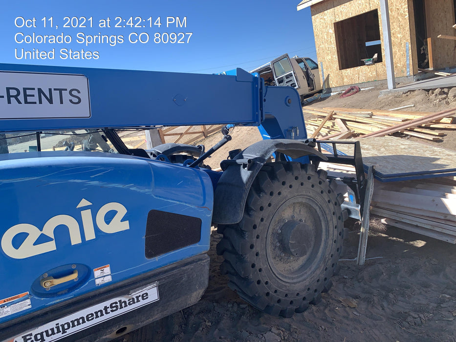 2019 Genie GTH-844 Cab/Heat/AC, Solid RT Tires, LED Work Lights, Beacon 60" QA Carriage, 48" Forks