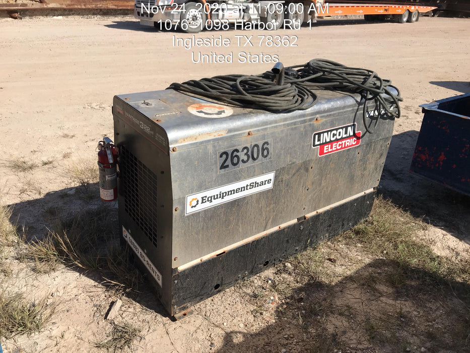 2019 Lincoln Electric Vantage 322 Lincoln Vantage 322 Welder w/Trailer, Light Kit, Cable Rack