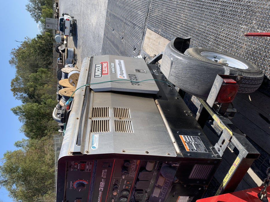 2019 Lincoln Electric Vantage 322 Ready-Pak 3, Two Wheel Trailer, Fender and Light Kit, Cable Rack