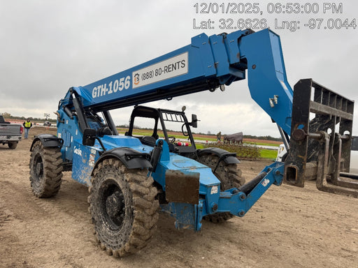 2019 Genie GTH-1056 Canopy, Solid RT Tires, LED Work Lights, Beacon 60" QA Carriage, 60" Forks