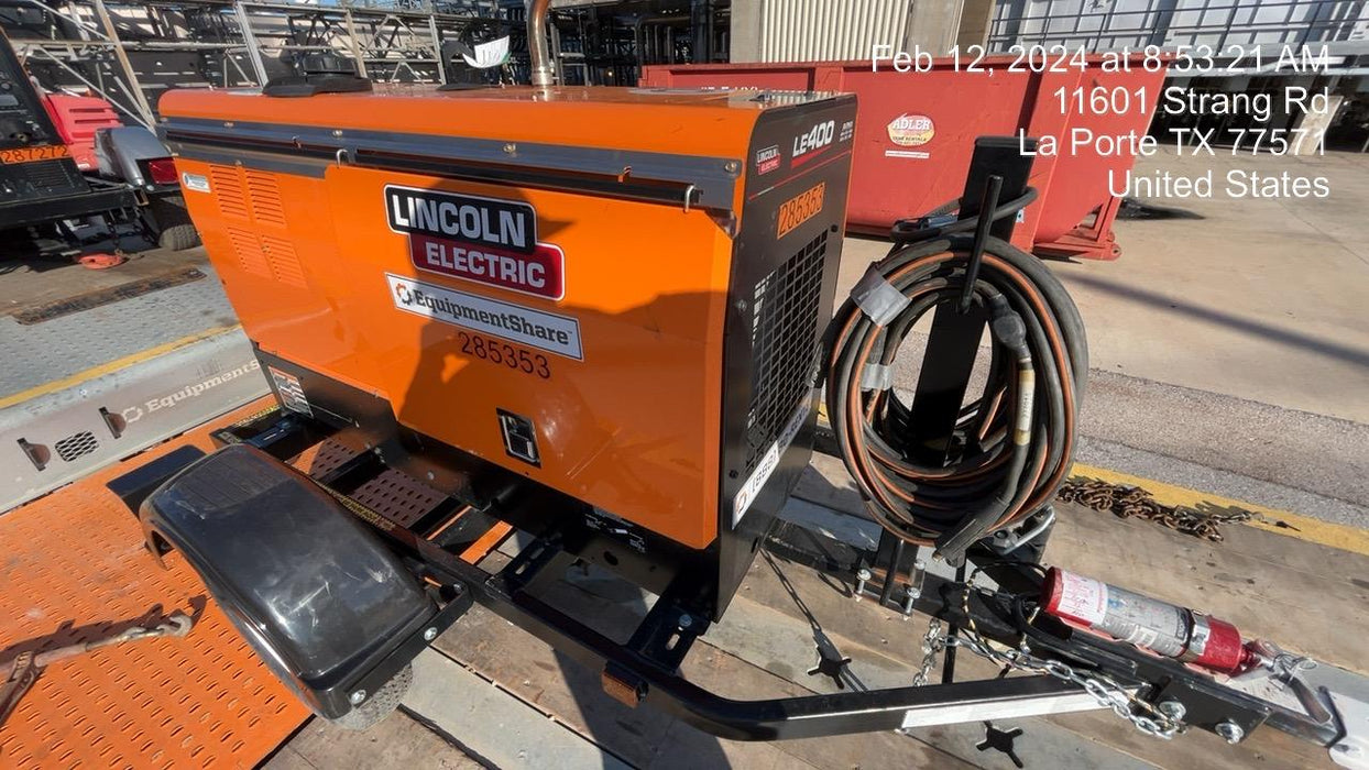 2022 Lincoln Electric LE400 Kubota V1505, Trlr, Cable Rack, Light Kit, ES Decals, T3