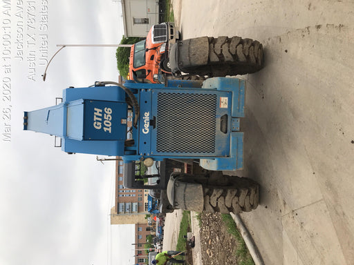 2019 Genie GTH-1056 Canopy, Solid RT Tires, LED Work Lights, Beacon 60" QA Carriage, 60" Forks