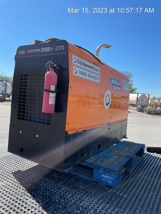 2021 Lincoln Electric Vantage 322 Vantage 322 Ready Pak 3 w/ Decals, ORANGE (includes trailer, cable rack, fender light kit) NO Telematics