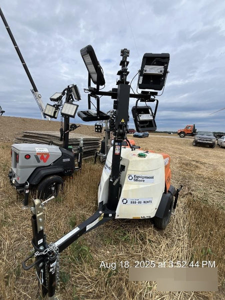 2024 Generac MLT2 Diesel, Flex Switch 120V Input, Powerzone Controller, 
(4) 320W LED Lights, 4kW Generator, 39.9 Gal Fuel Tank, 2" Ball, T3