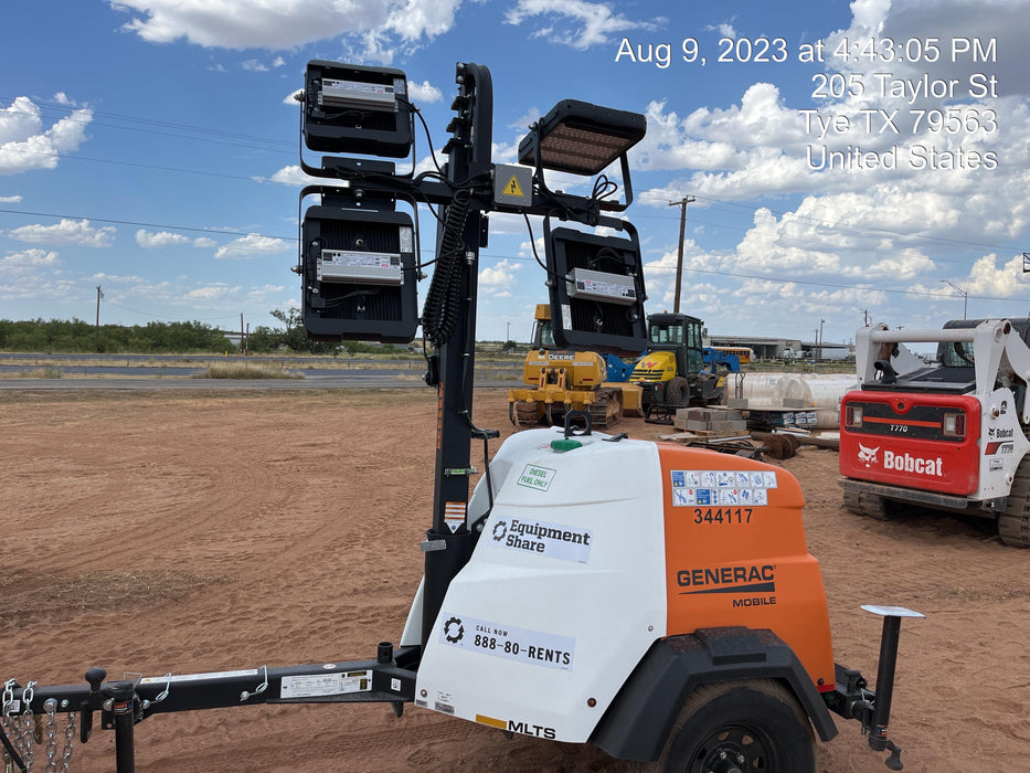 2023 Generac MLT2 Diesel, Flex Switch 120V Input, Powerzone Controller, (4) 320W LED Lights, 4kW Generator, 39.9 Gal Fuel Tank, 2" Ball, T3