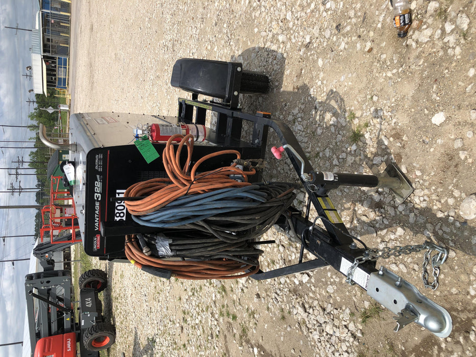2019 Lincoln Electric Vantage 322 Welder Ready-Pak 3, Two wheel trailer, Fender and Light kit, Cable Rack