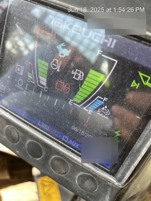 2019 Takeuchi TL12V2C Cab/Heat/Air w/Auxiliary Hydraulics, 2 Speed, Hydraulic QC 80" Tooth Bucket, 48" Pallet Forks