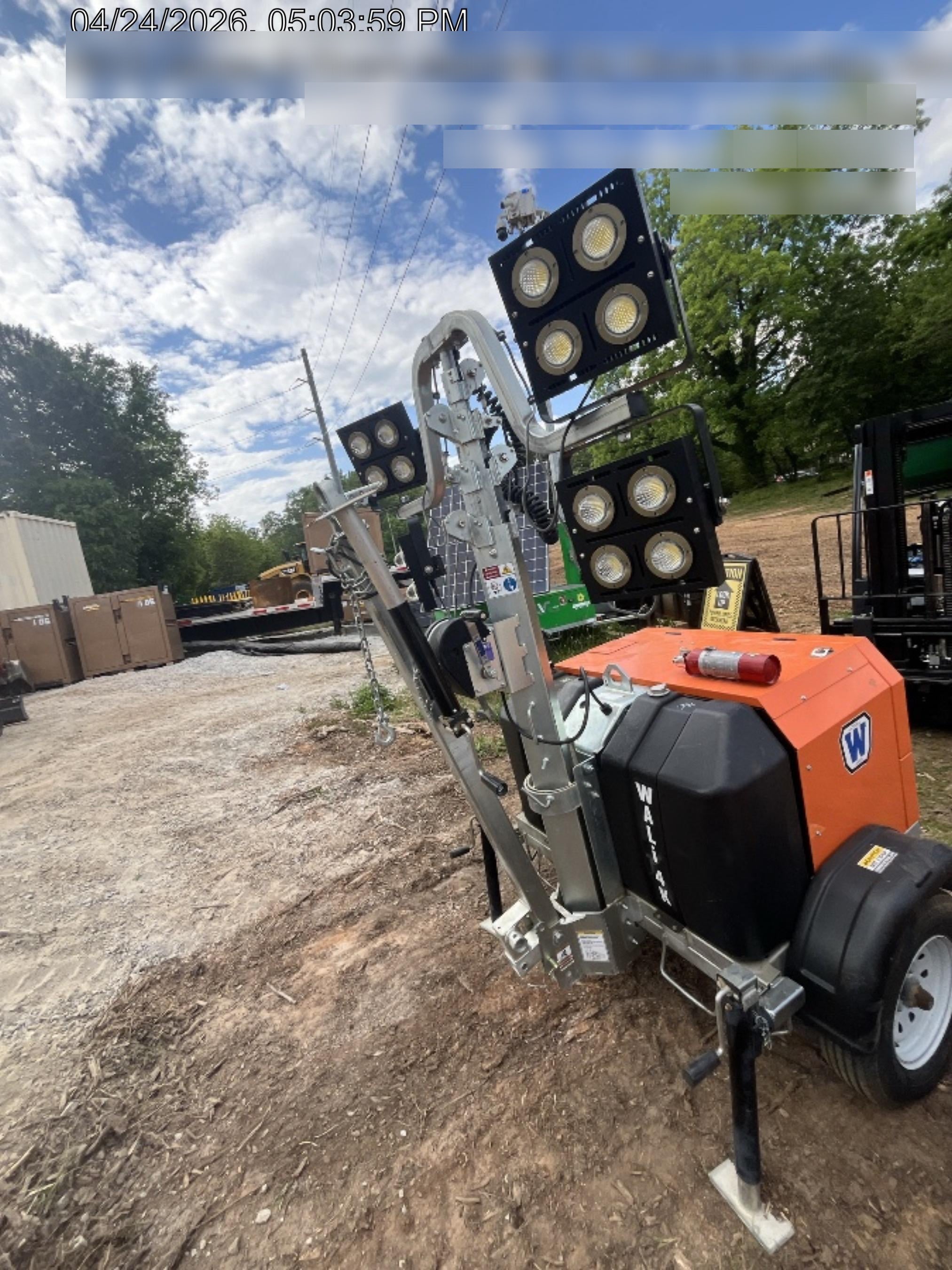 2025 Wanco WLTT-4MM4K Diesel, Mitsubishi L2E, 9.0HP @1800 rpm, Deep Sea Controller, Shore Power Plug, Auto Start, (4) 350W LED Floodlights, 4kW Generator, 60 Gal Fuel Tank, 2" Ball, T3
