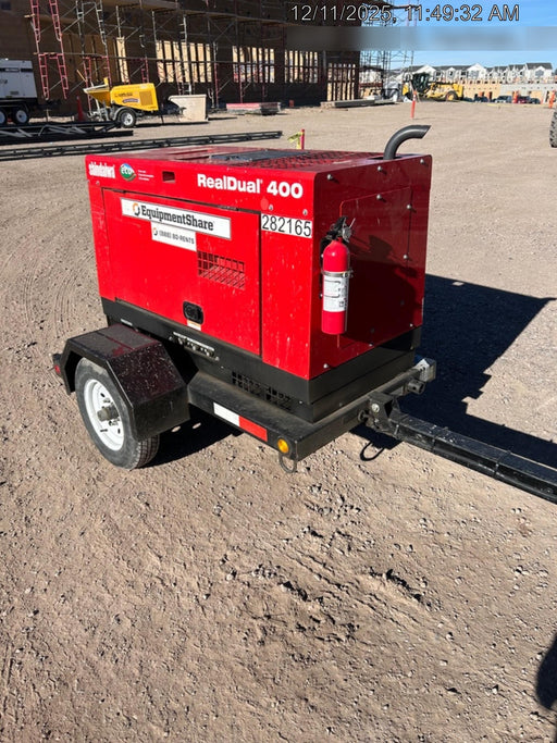 2022 Shindaiwa DGW400MDL Kubota D902 Engine, 23 HP, Dual Op Welder, Wire, Arc, Droop Stick, Tig, and CC Stick Functionality, Simulphase, 3 Phase and 1 Phase Gen Output, Single Axle NB Trlr, Slr Trckl Chrg 12V 12W, Fire Ext