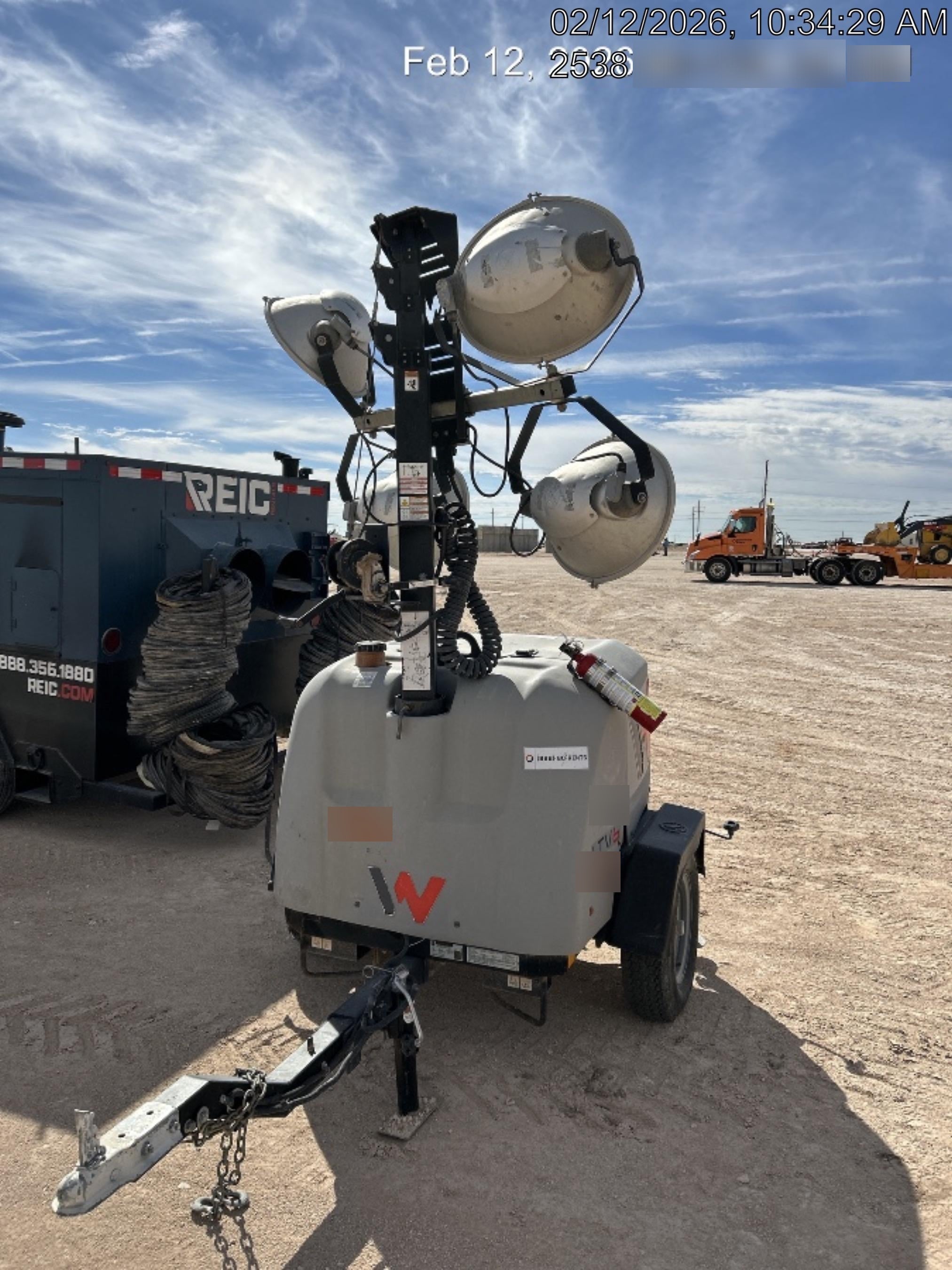 2018 Wacker Neuson LTV6L-MH Wacker Neuson LTV6L Mobile Light Tower w/Fuel Level Sensor Installed