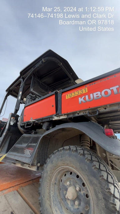 Kubota RTV-X1140W-H 4WD, LED Strobe, Windshield Acrylic Clear, Plastic Canopy, Wire Harness Kit, Backup Alarm