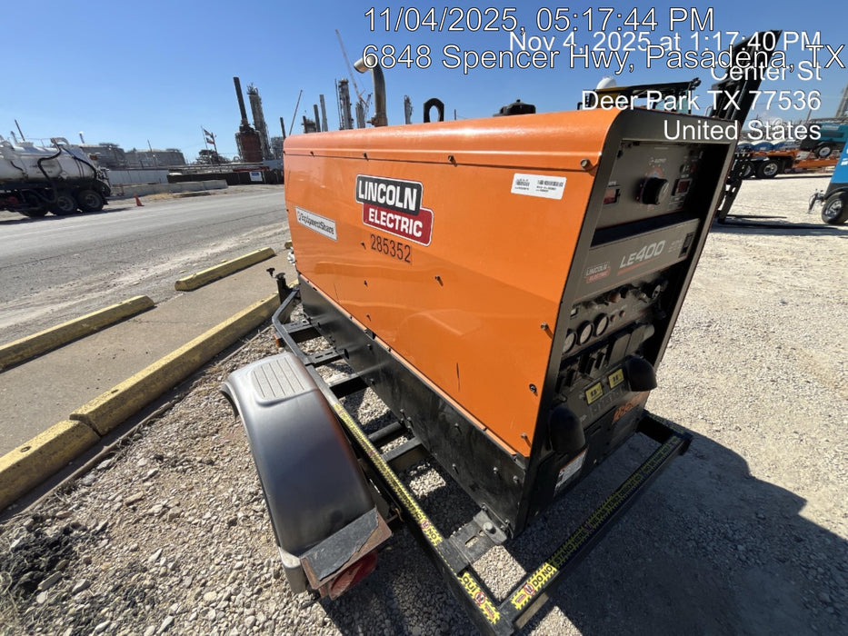 2022 Lincoln Electric LE400 Kubota V1505, Trlr, Cable Rack, Light Kit, ES Decals, T3