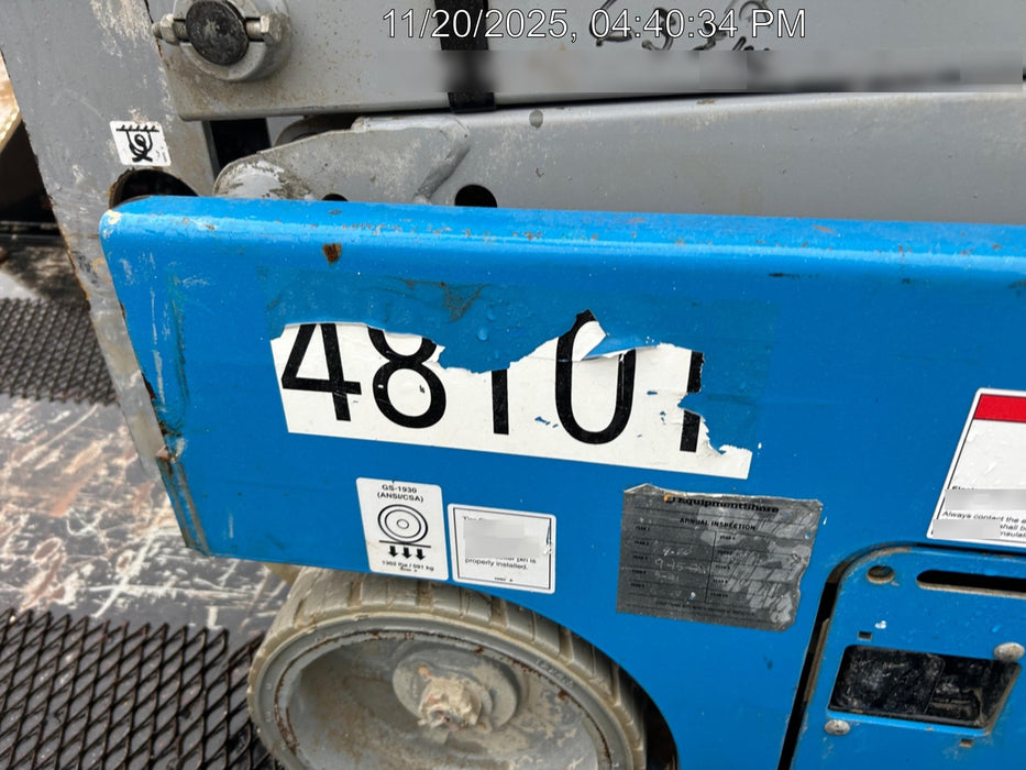 2019 Genie GS-1930 Fixed Rails with Chain Entry