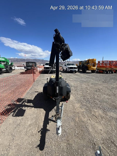 2022 Allmand NLV3GR (4) LED Light Fixture 350W, 23' Vertical Mast, 3kW Prime, Towable, Deep Sea L401, Leveling Jacks, Yanmar T4F 5.8hp