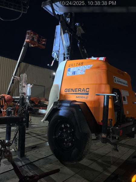 2025 Generac MLTS-4 Diesel, Mitsubishi L2E, 7.1 hp @1800 rpm, Flex Switch 120V Input, Powerzone Controller, (4) 320W LED Lights, 4kW Generator, 39.9 Gal Fuel Tank, 2" Ball, ES Decals