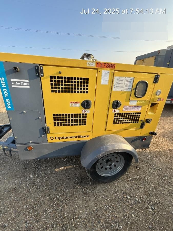 2021 ATLAS COPCO PAS 100 HF CS Enclosed