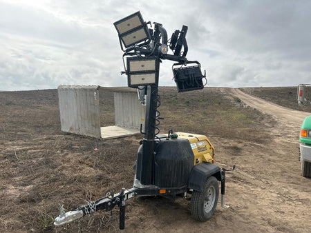 2022 Allmand NLV3GR (4) LED Light Fixture 350W, 23' Vertical Mast, 3kW Prime, Towable, ES Decals, T3