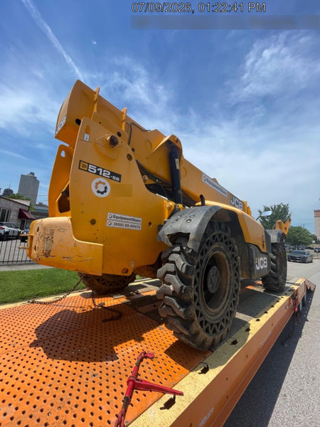 2019 JCB 512-56 Canopy, 109 HP, Solid Tires, STD Worklight, Beacon, Aux Hydraulics, Lifting Eye, Back up Alarm w/66" Carriage/60" Forks