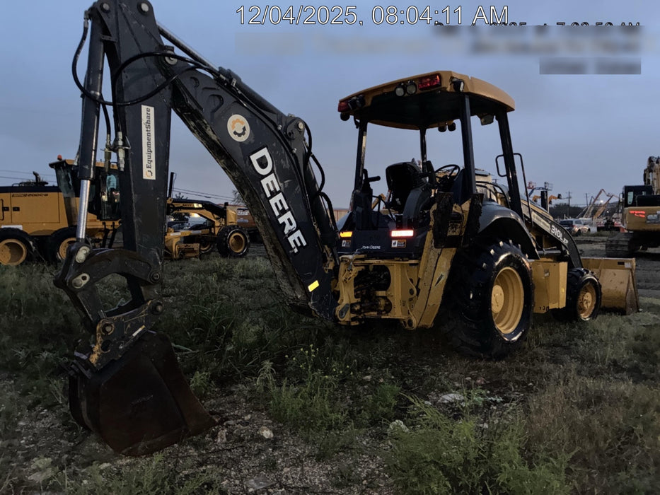 2019 John Deere 310LEP 4WD, Canopy, Standard dipper, ISO Controls, Rear Auxiliary Hydraulics w/Manual QC, Buckets: 12”, 18”, and 24”