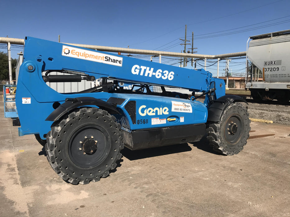 2018 Genie GTH-636 Genie GTH-636 w/Open ROPS, Solid Tires, Work Light/Beacon, 48" Carriage and Forks