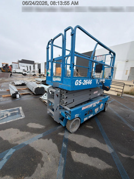2019 Genie GS-2646 folding rails with full height swing gate